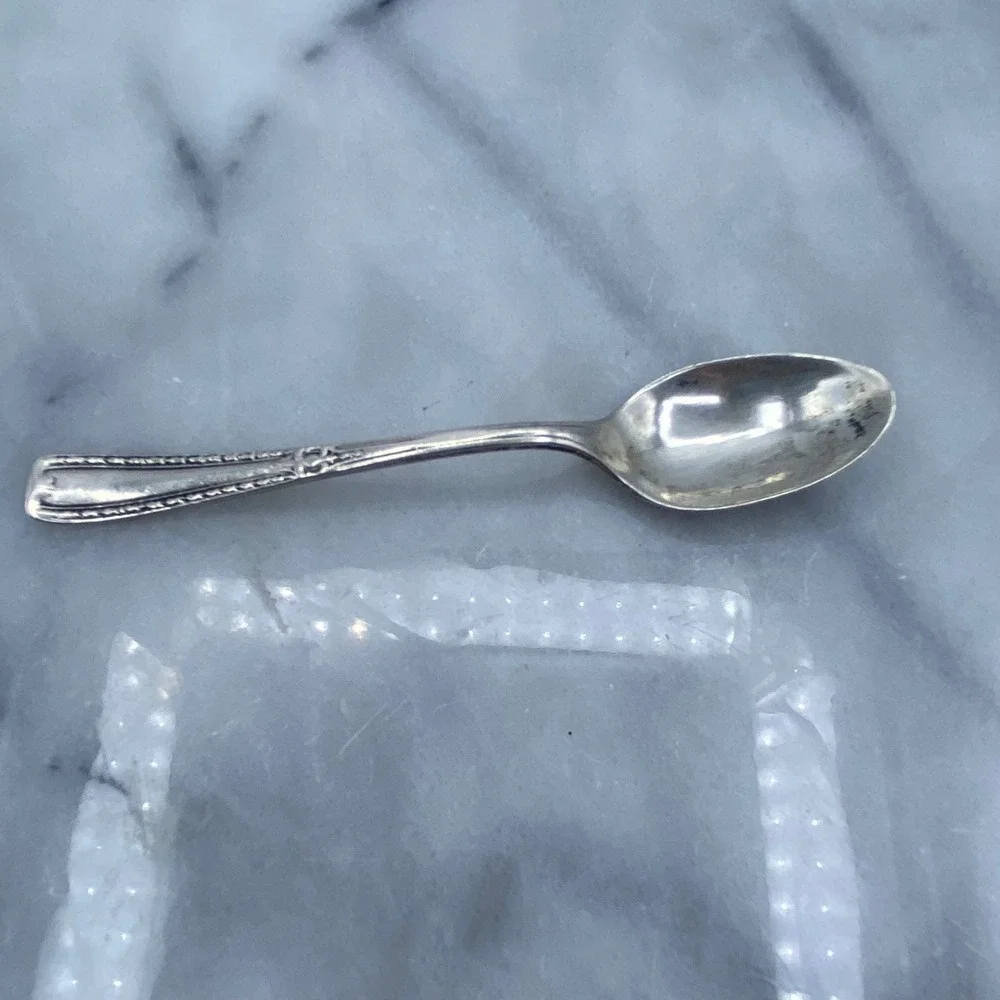 Sterling Silver Demitasse Spoon 4.25